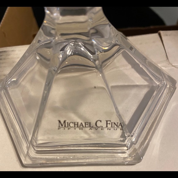 Michael C. Fina Fifth Avenue Vintage 24% Lead Crystal Candle Holders (2) - Picture 3 of 5